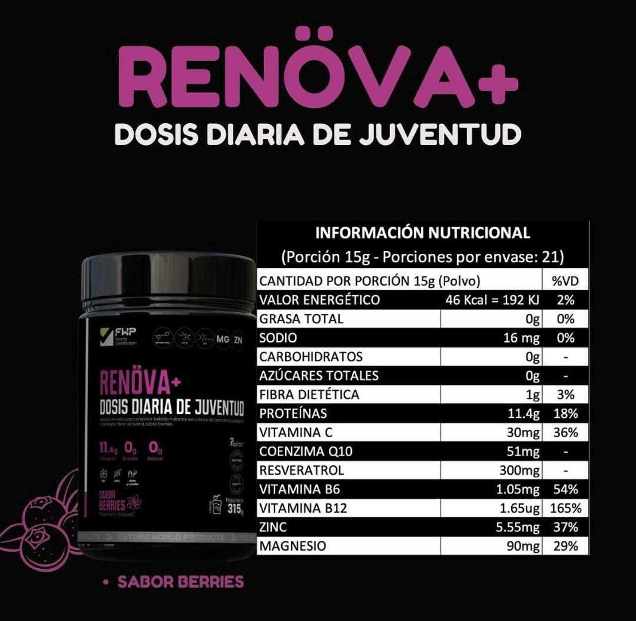 RENÖVA+ Dosis diaria de Juventud y Vitalidad